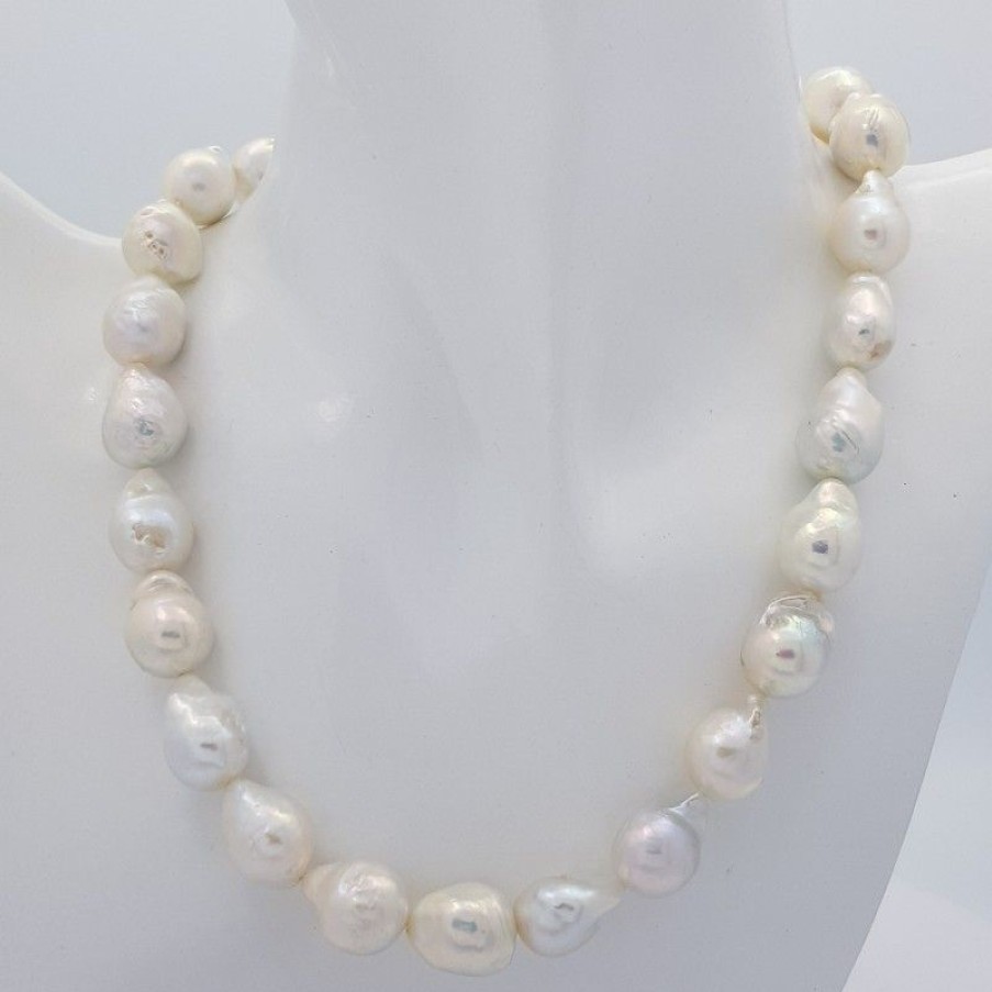 Beads And Thread Beads Diamond Centre | Baroque Sharp Pearls Thread About 12 To 14 Mm Diameter Quality A