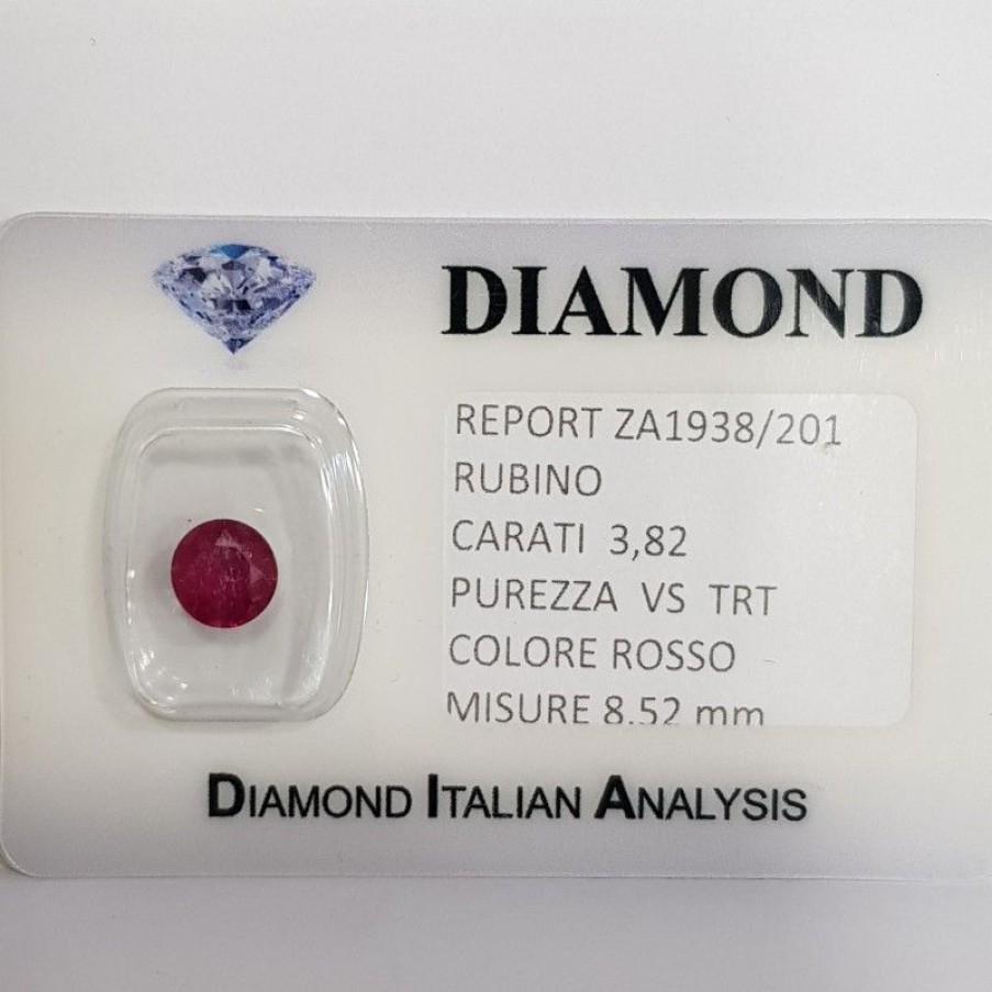 Gem Diamond Centre | Ruby Cut Carat 3.82 Bright Red In Blister Lot 4.00