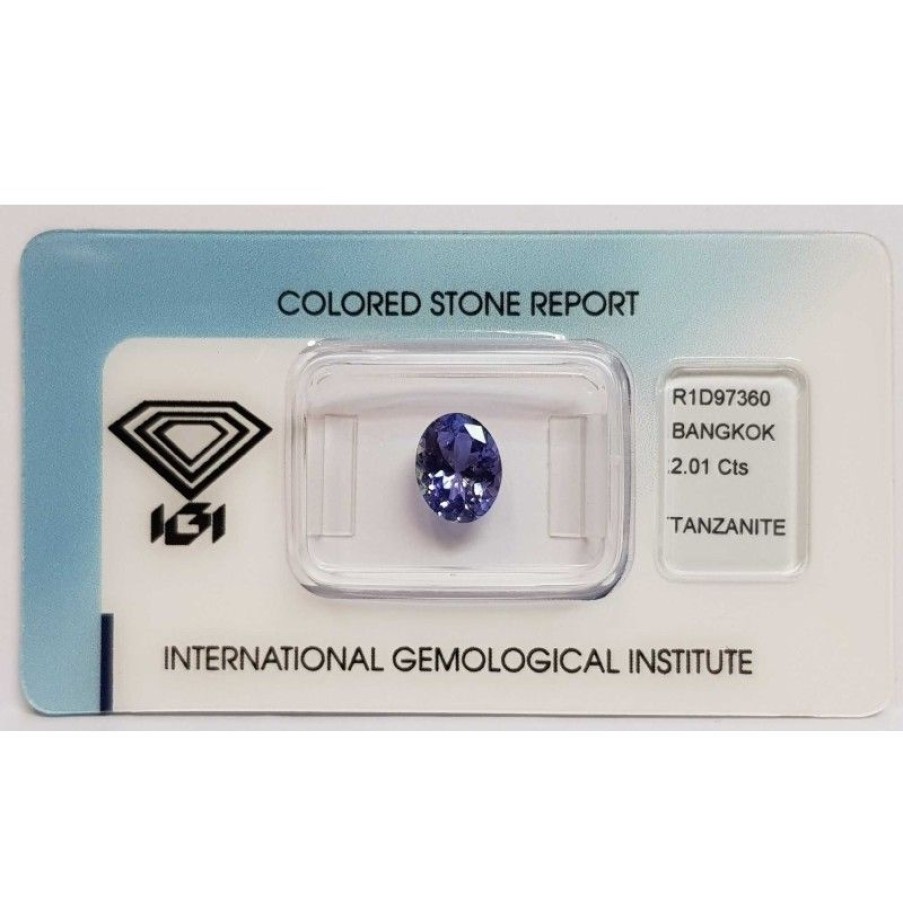 Gem Diamond Centre | 2.01 Ct Oval Tanzanite In Blister Igi - R1D97360 Certified China Manufacturer