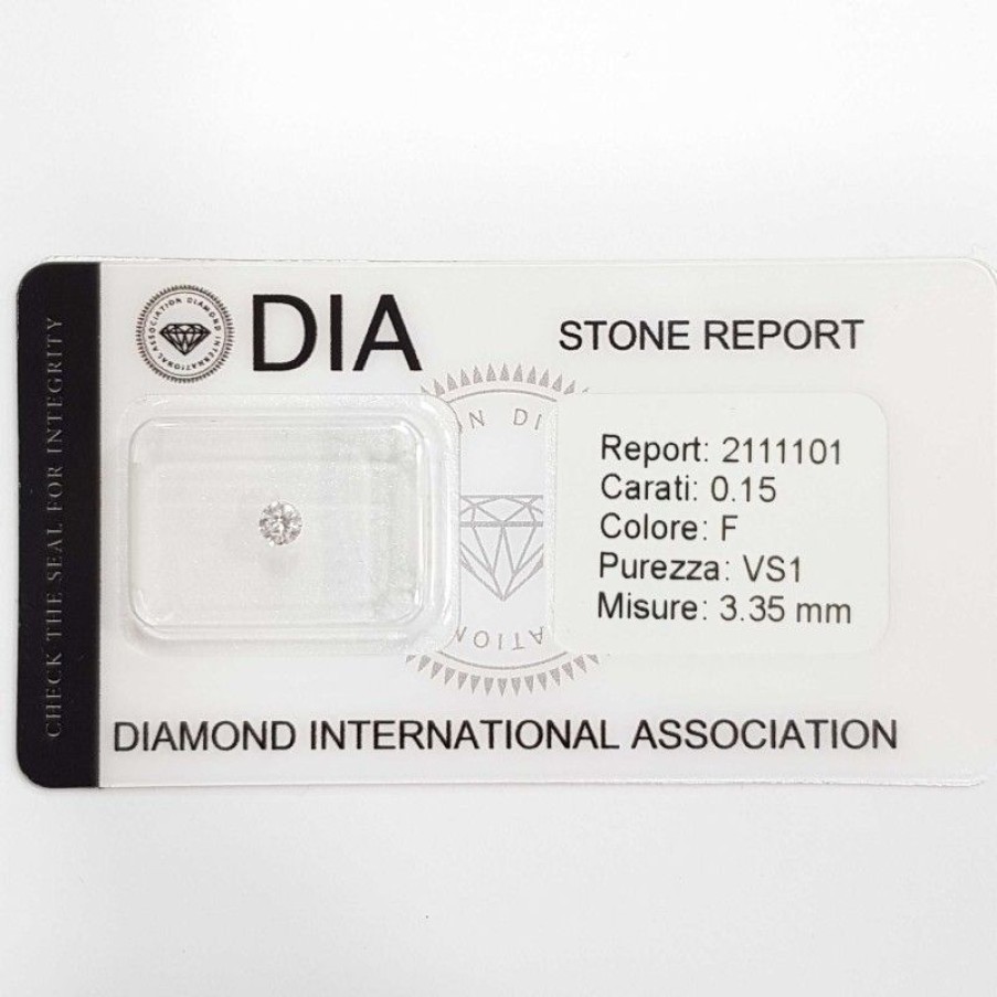 Certified Diamonds Diamond Centre | 0.15 F Vs1 Dia Certified Diamond In Blister-Rep2111101