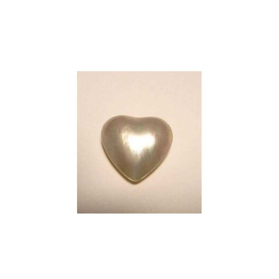 Beads And Thread Beads Diamond Centre | Pearl Heart 10.23 Car Measures 16X 16 Mm