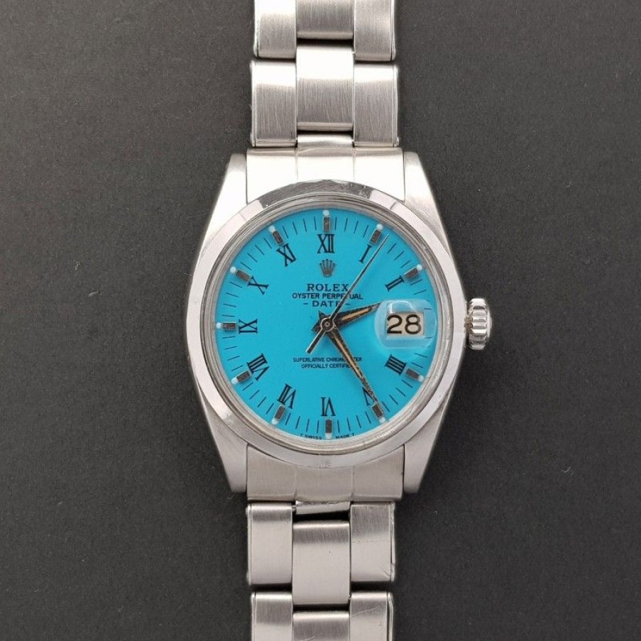 Used Watches ROLEX | Rolex Oyster Perpetual Date 1500 34Mm Good Condition Stahl Steel Di...