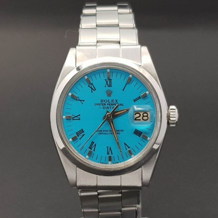 Used Watches ROLEX | Rolex Oyster Perpetual Date 1500 34Mm Good Condition Stahl Steel Di...