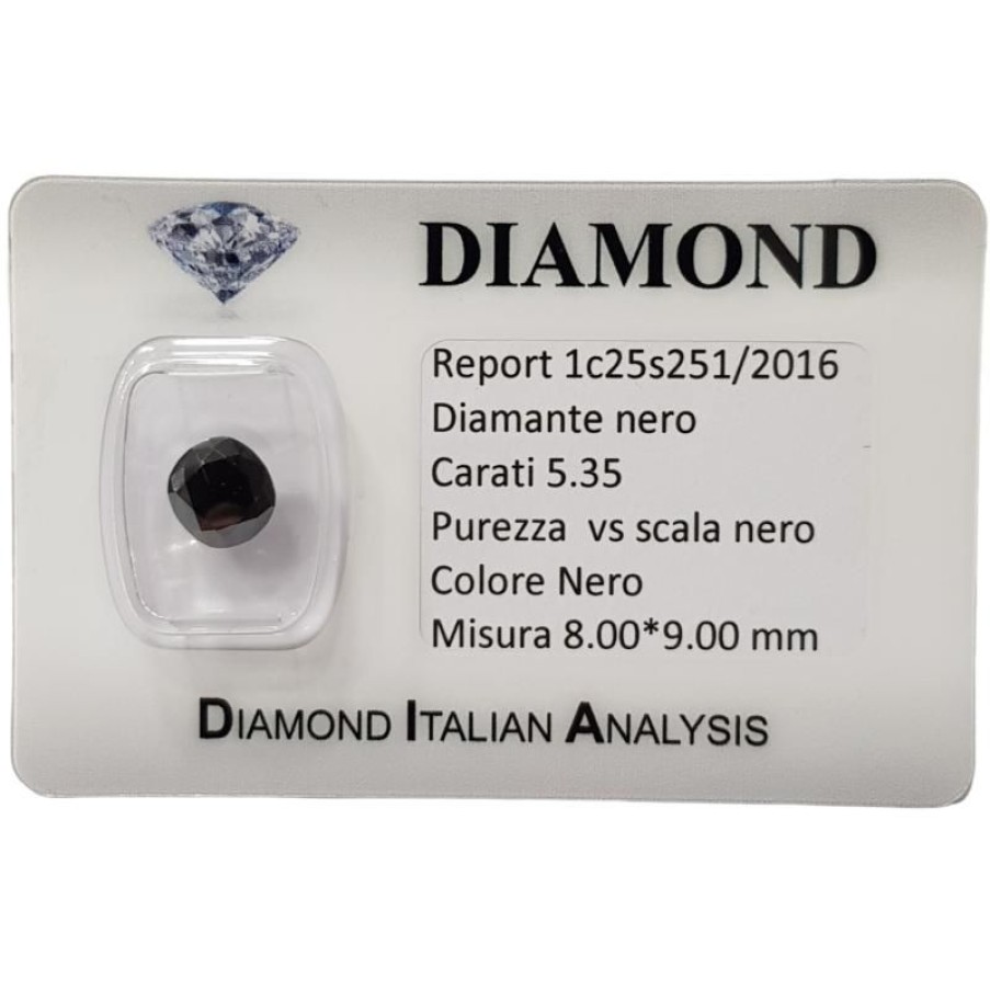 Certified Diamonds Diamond Centre | Black Diamond 5.35 Carat Superior Quality Brilliant