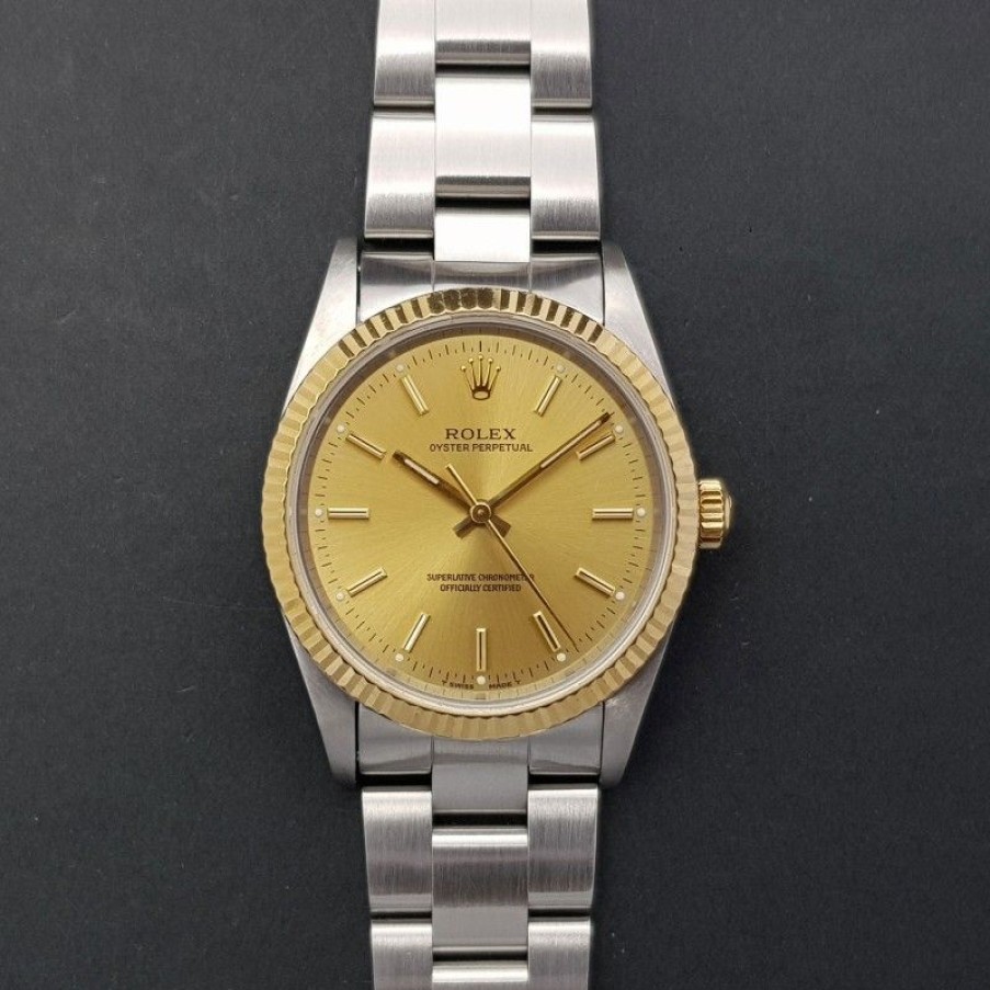 Used Watches ROLEX | Rolex Oyster Perpetual 34Mm 14233 Mint Conditon Steel And Gold 1077