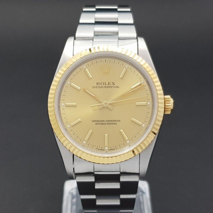 Used Watches ROLEX | Rolex Oyster Perpetual 34Mm 14233 Mint Conditon Steel And Gold 1077