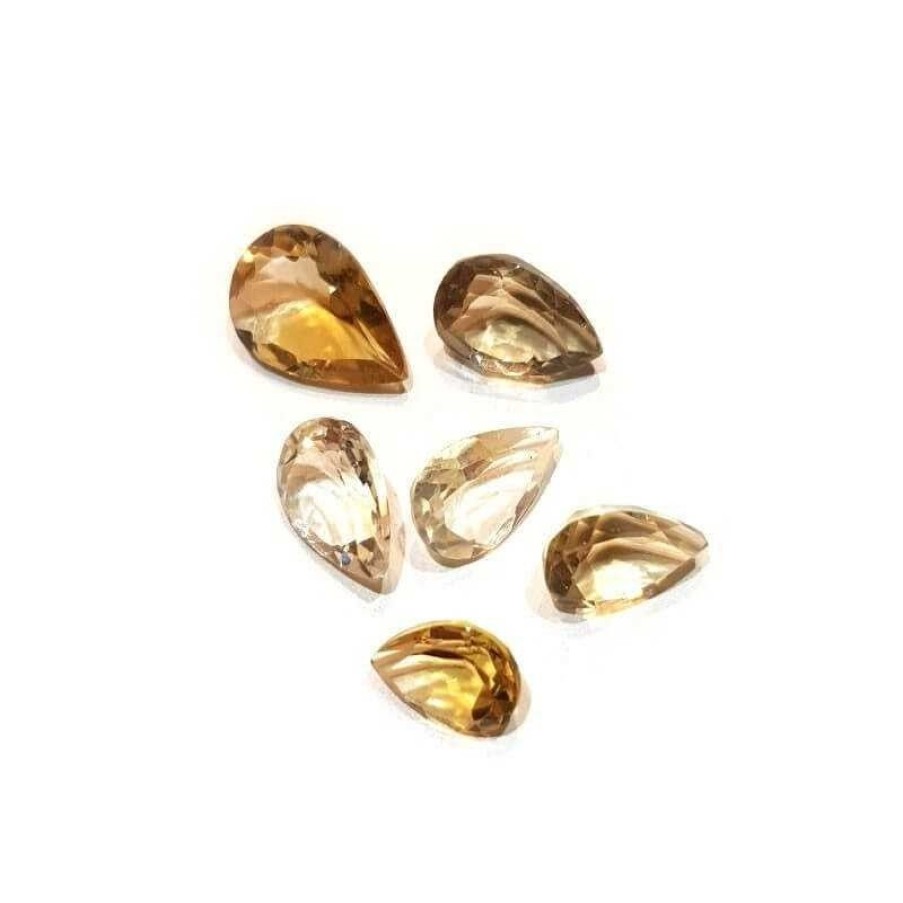 Gem Diamond Centre | Citrine Yellow Drop 1.25 Carat 6.11 X 8.99 Mm