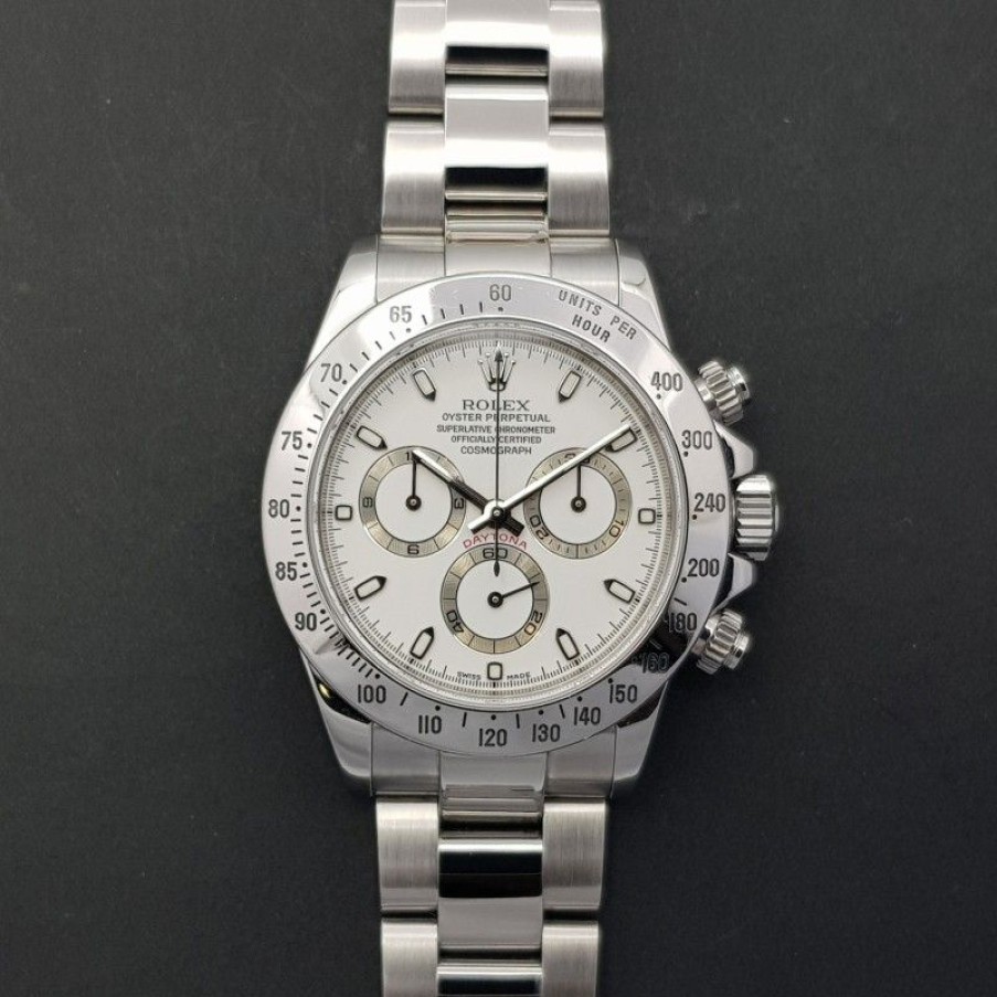 Used Watches ROLEX | Role Da Dat Tona 116520 Lite Crem Dial Good Condition Stahl Steel Diam999