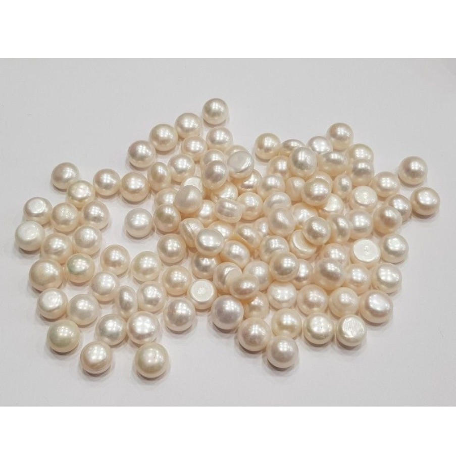 Beads And Thread Beads Diamond Centre | Lot Natural Pearls Cabochon 10 Mm