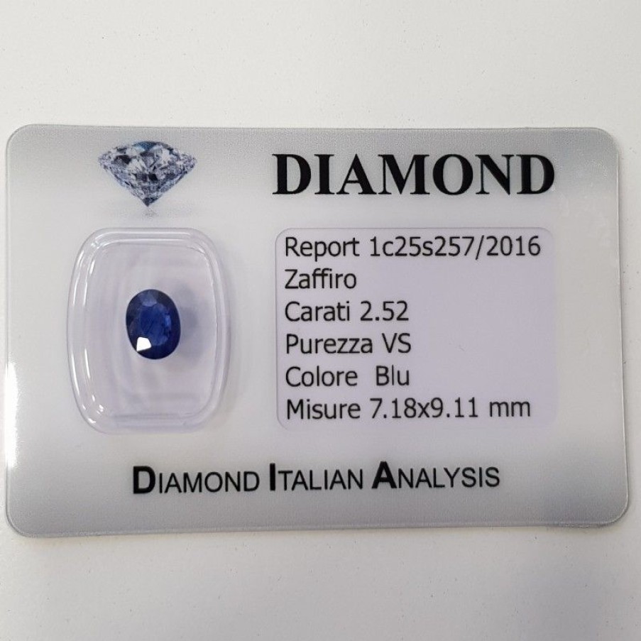 Gem Diamond Centre | 2.52 Carat Oval Sapphire In Certified Blister