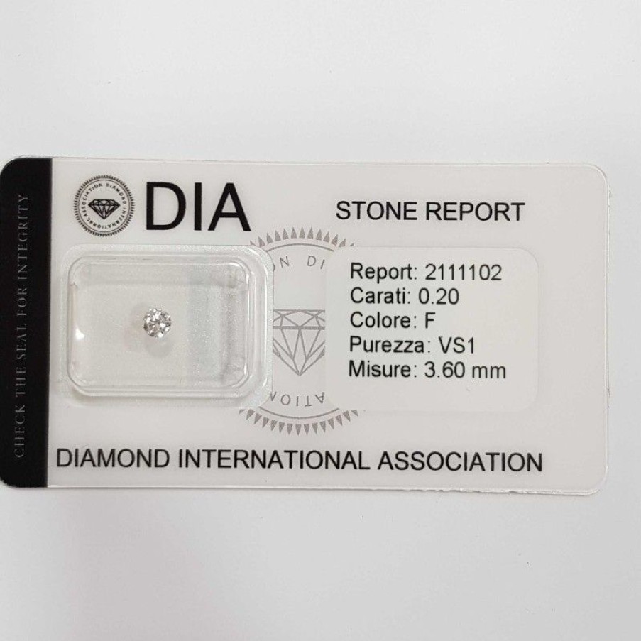 Certified Diamonds Diamond Centre | 0.20 F Vs1 Dia Certified Diamond In Blister-Rep2111102