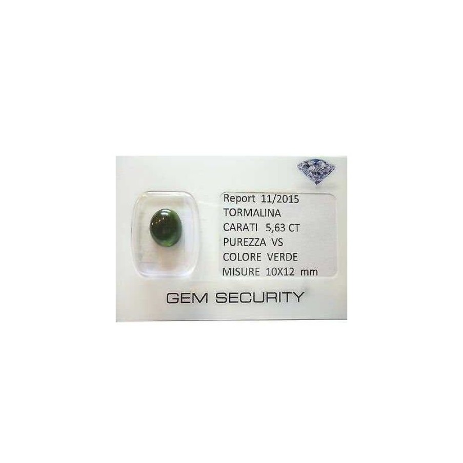 Gem Diamond Centre | Tourmaline Green Oval Caboschon 5.63 Carats Lot 45