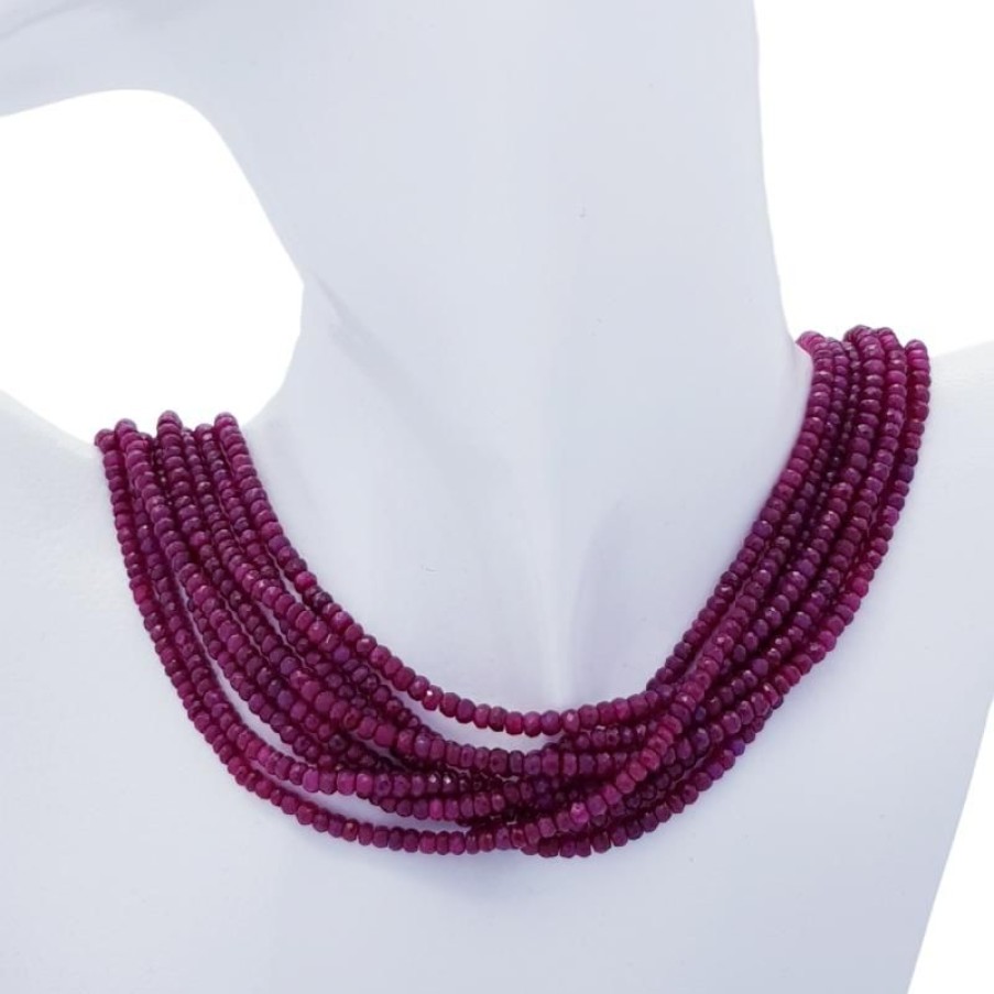 Gems Jewelry Diamond Centre | Thread Beautiful Quality Ruby Necklace