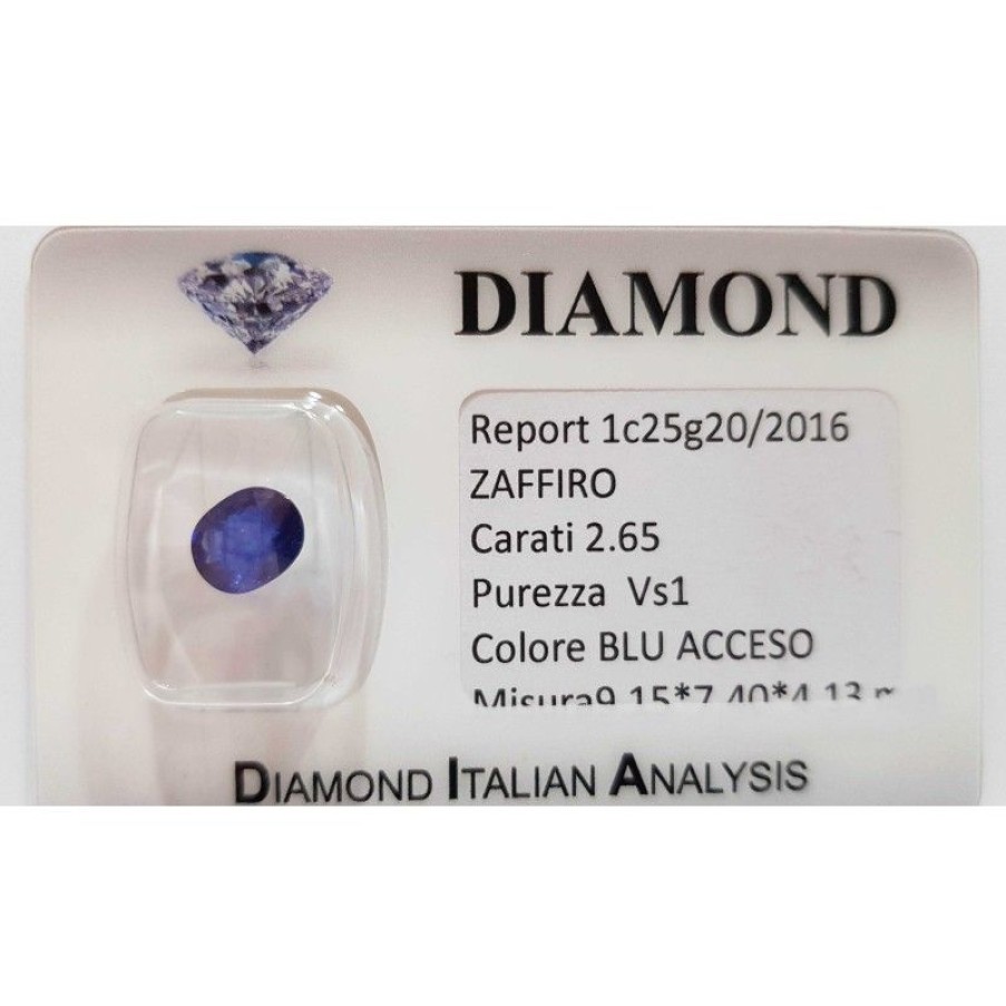 Gem Diamond Centre | 2.65 Carat Oval Sapphire In Certified Blister