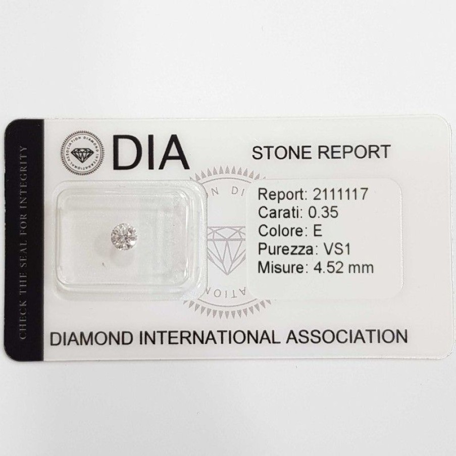 Certified Diamonds Diamond Centre | 0.35 E Vs1 Dia Certified Diamond In Blister-Rep2111117