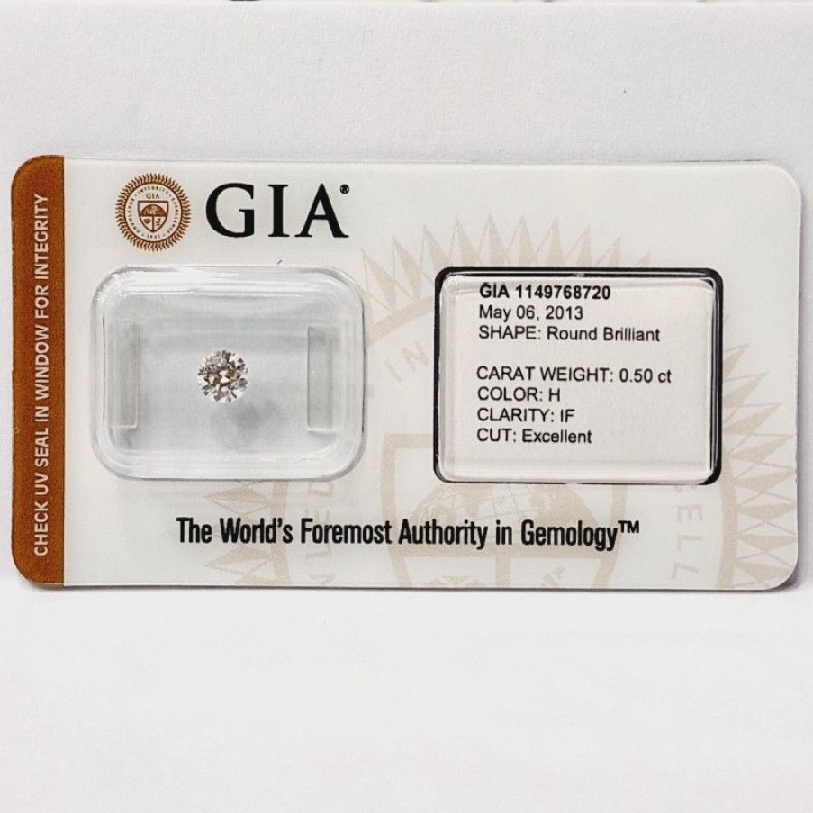 Certified Diamonds GIA | Certified Diamond In Sealed Blister Gia 0.50 H If-Rep. 11497...