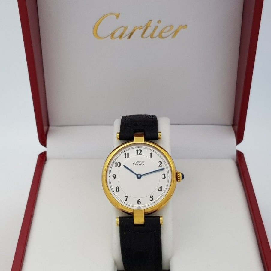 Used Watches CARTIER | Cartier Vermeil Must Only Box Good Condition Silver Diam1149