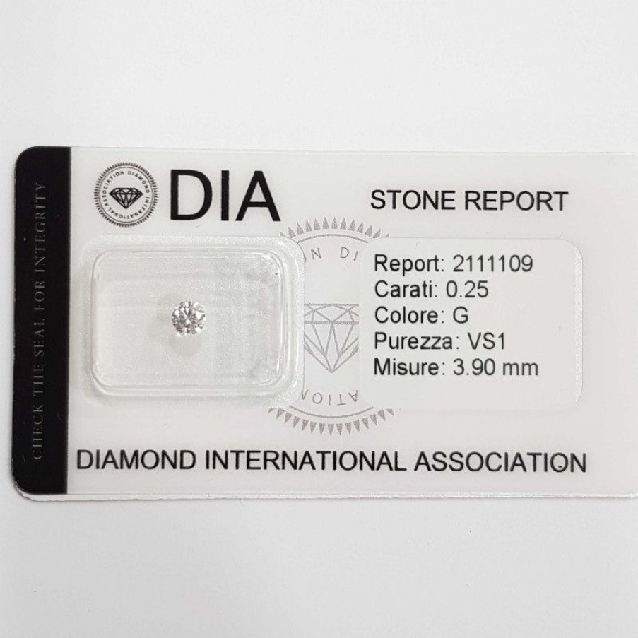 Certified Diamonds Diamond Centre | 0.25 G Vs1 Dia Certified Diamond In Blister-Rep2111109