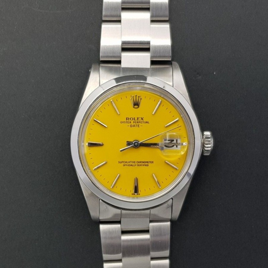 Used Watches ROLEX | Rolex Oyster Perpetual Date 1500 34Mm Good Condition Stahl Steel 30...