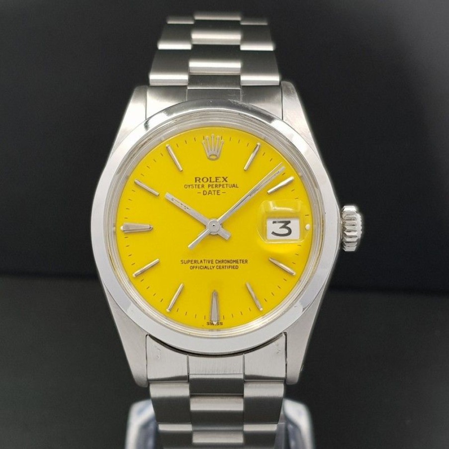 Used Watches ROLEX | Rolex Oyster Perpetual Date 1500 34Mm Good Condition Stahl Steel 30...