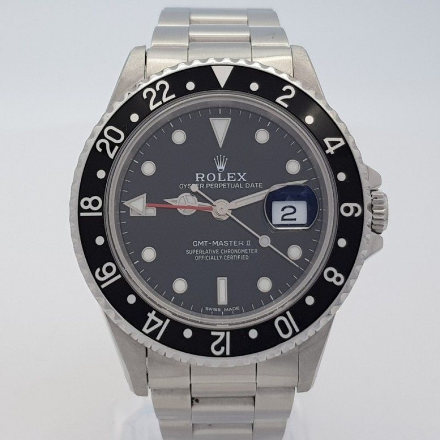 Used Watches ROLEX | Rolex Gmt-Master Ii 16710 With Paper+ Service Good Condition Stahl ...