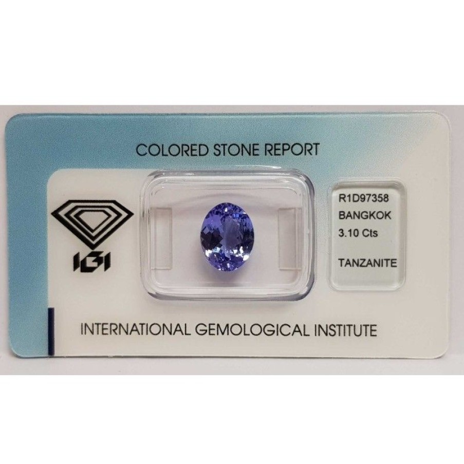 Gem Diamond Centre | 3.10 Ct Oval Tanzanite In Blister Igi - R1D97358 Certified China Manufacturer