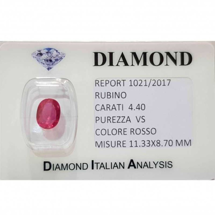 Gem Diamond Centre | Ruby Oval Cut 4.40 Carats In Certified Blister