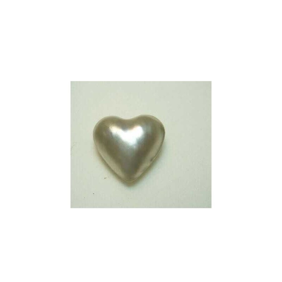 Beads And Thread Beads Diamond Centre | Pearl Heart 7.00 Car Measuring 16X16 Mm