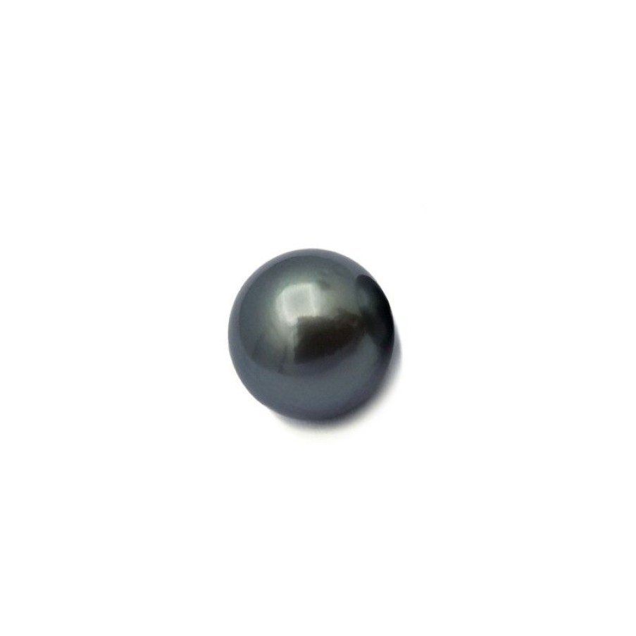 Beads And Thread Beads Diamond Centre | Tahitian Pearl Dark Grey Platinum Quality 9.5 Mm