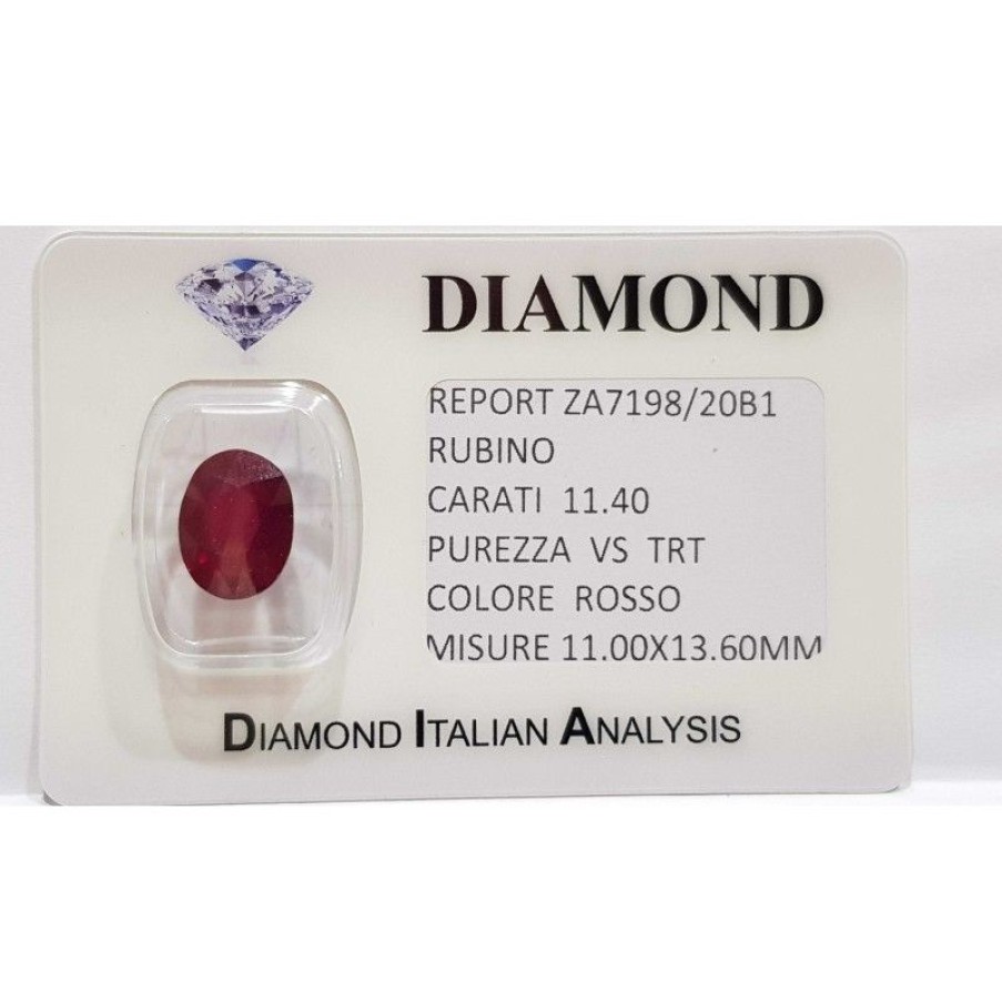 Gem Diamond Centre | Ruby Oval 11.40 Carats In Certified Blister