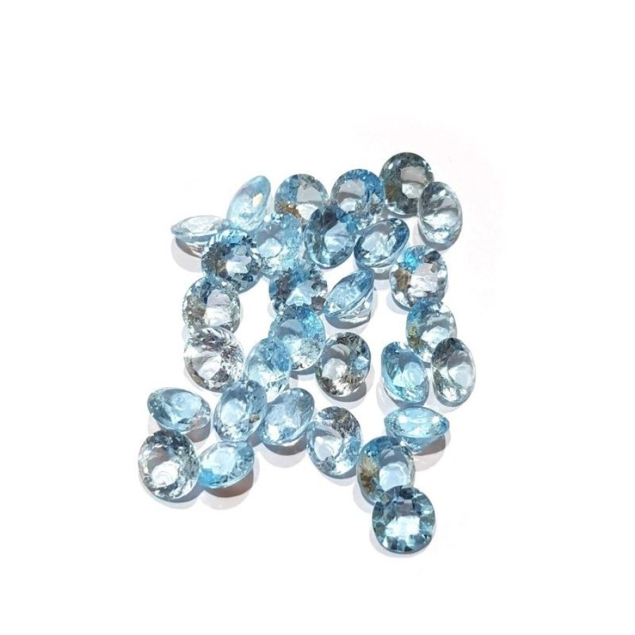 Gem Diamond Centre | Round Blue Topaz 4.00 Carats 10 Mm