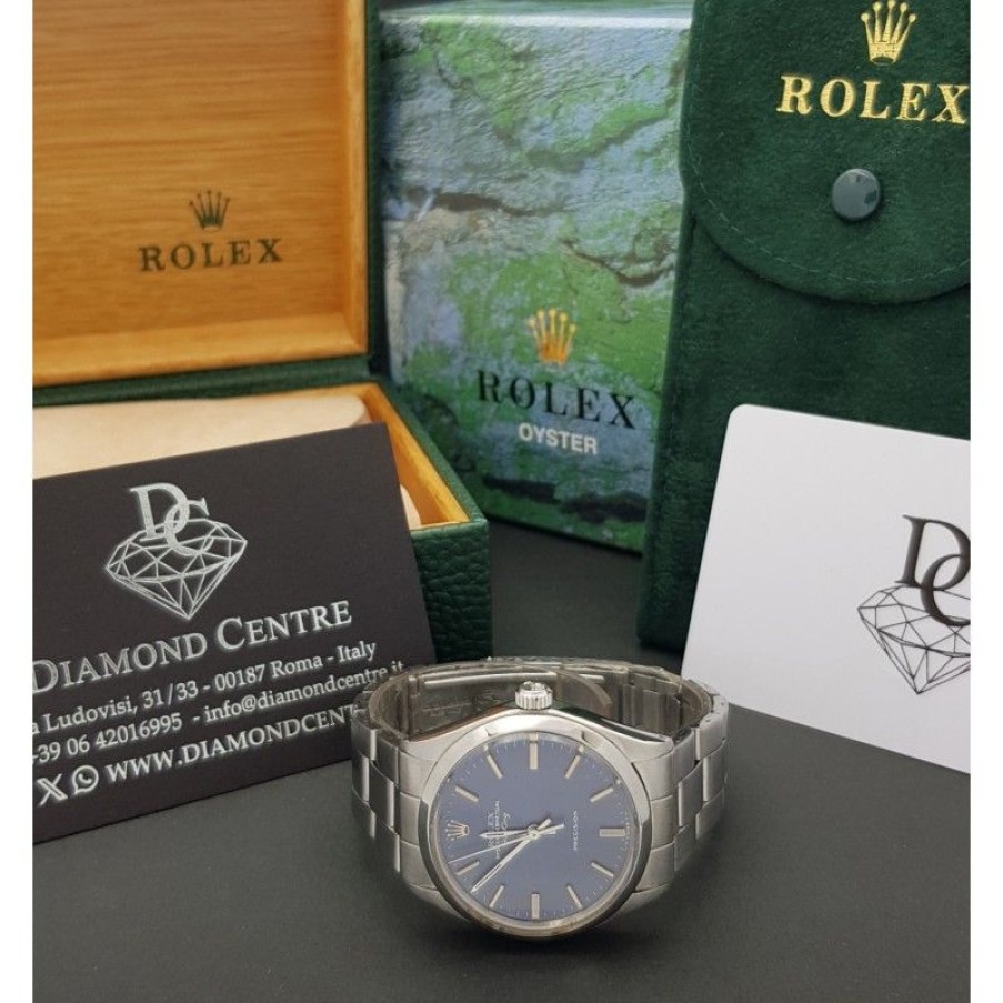 Used Watches ROLEX | Rolex Air-King 5500 34Mm Whit Box End Pochette Mint Condition Stahl...