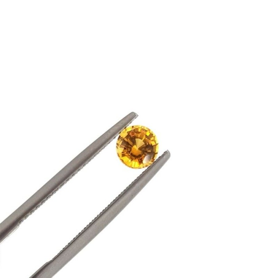 Gem Diamond Centre | Brilliant Cut Yellow Sapphire 0.72 Carat 5 Mm