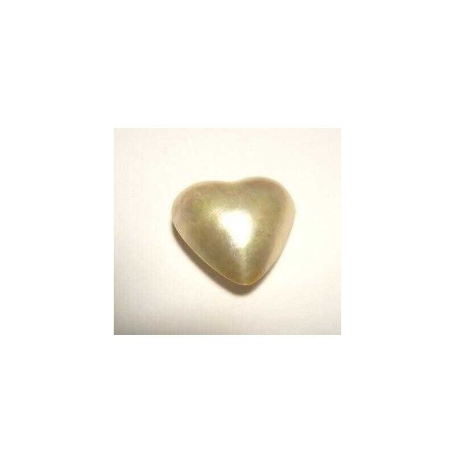 Beads And Thread Beads Diamond Centre | Pearl Heart 11.33 Car Measures 16X 16 Mm