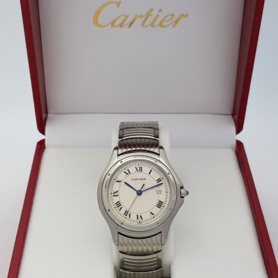 Used Watches CARTIER | Cartier Cougar Only Box Good Condition Stahl Steel Diam1150