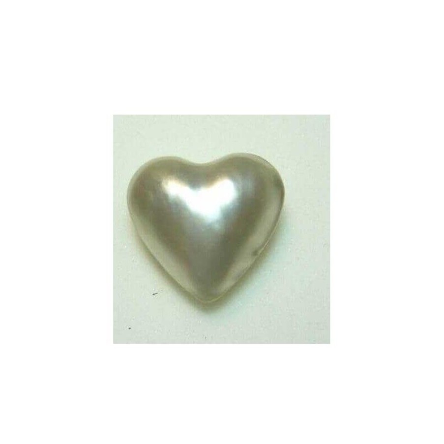 Beads And Thread Beads Diamond Centre | Pearl Heart 12.00 Car Measuring 20X20 Mm