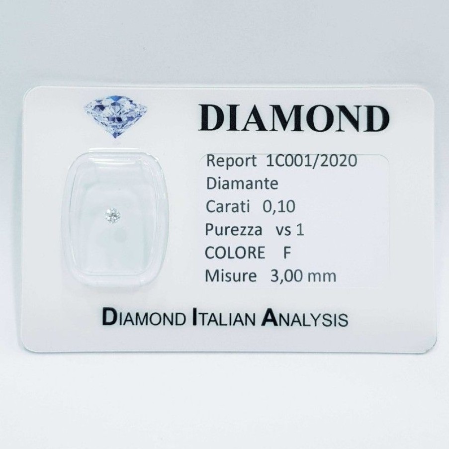 Certified Diamonds Diamond Centre | 0.10 Ct F Vs1 Certified Natural Diamond In Sealed Blister