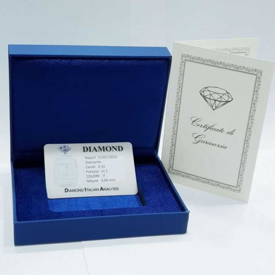 Certified Diamonds Diamond Centre | 0.10 Ct F Vs1 Certified Natural Diamond In Sealed Blister