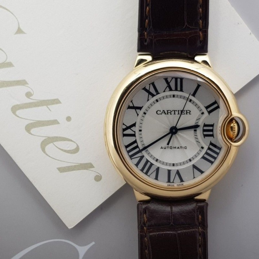 Used Watches CARTIER | Cartier Ballon Bleu 3002 36Mm 18K Yellow Gold With Papers Very Good...