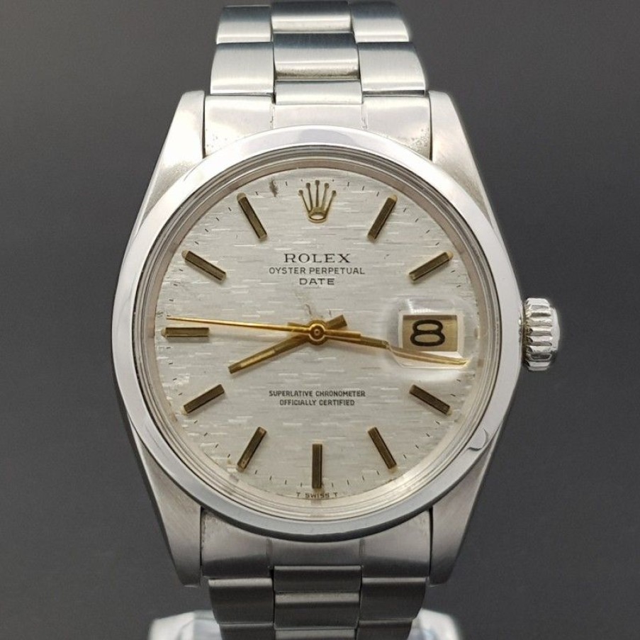 Used Watches ROLEX | Rolex Oyster Perpetual Date 1500 34Mm Good Condition Stahl Steel Di...