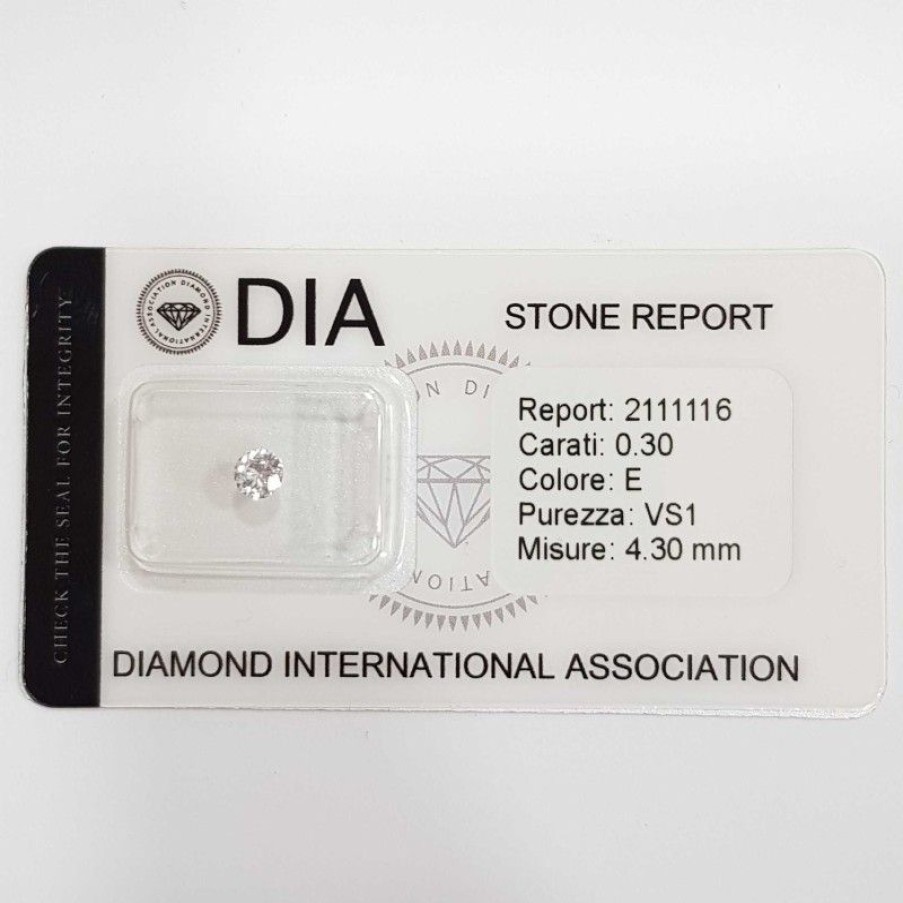 Certified Diamonds Diamond Centre | 0.30 E Vs1 Dia Certified Diamond In Blister-Rep2111116