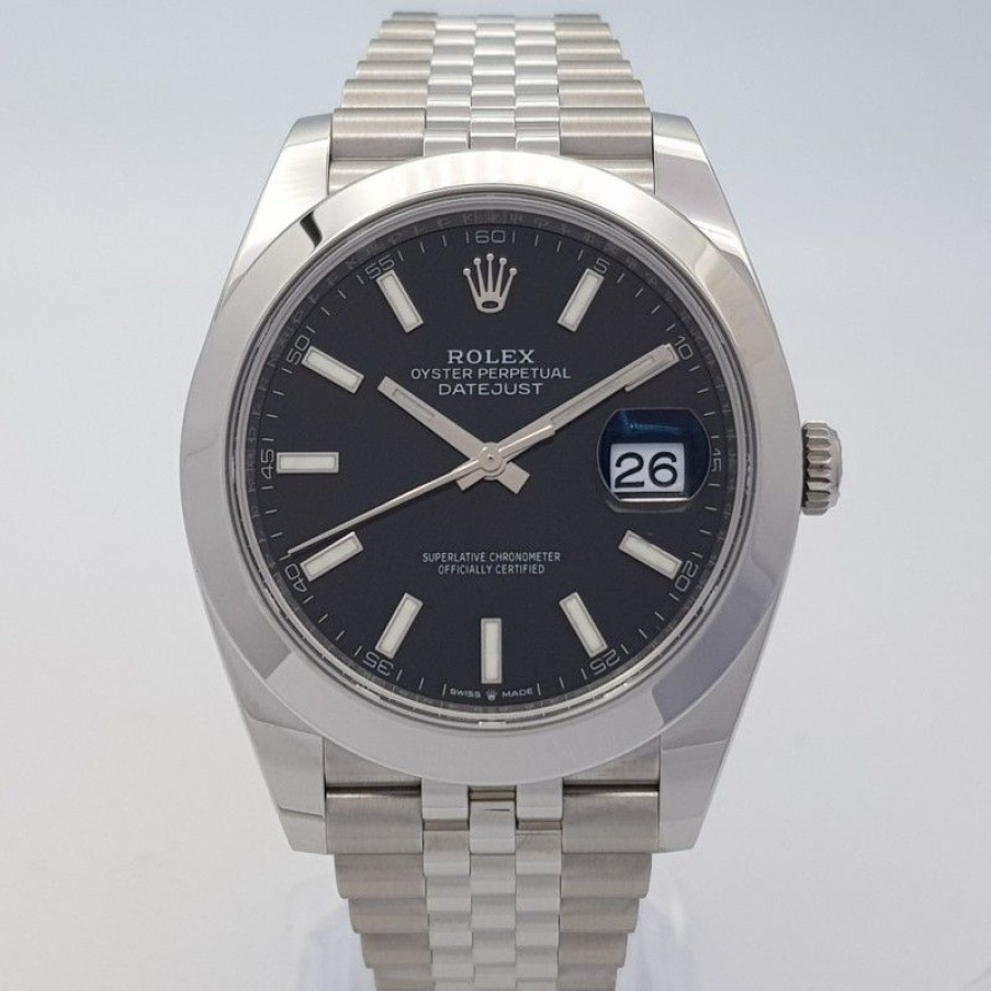 Used Watches ROLEX | Rolex Datejust 41Mm 126300 With Card Like New Stahl Steel 2160Cy