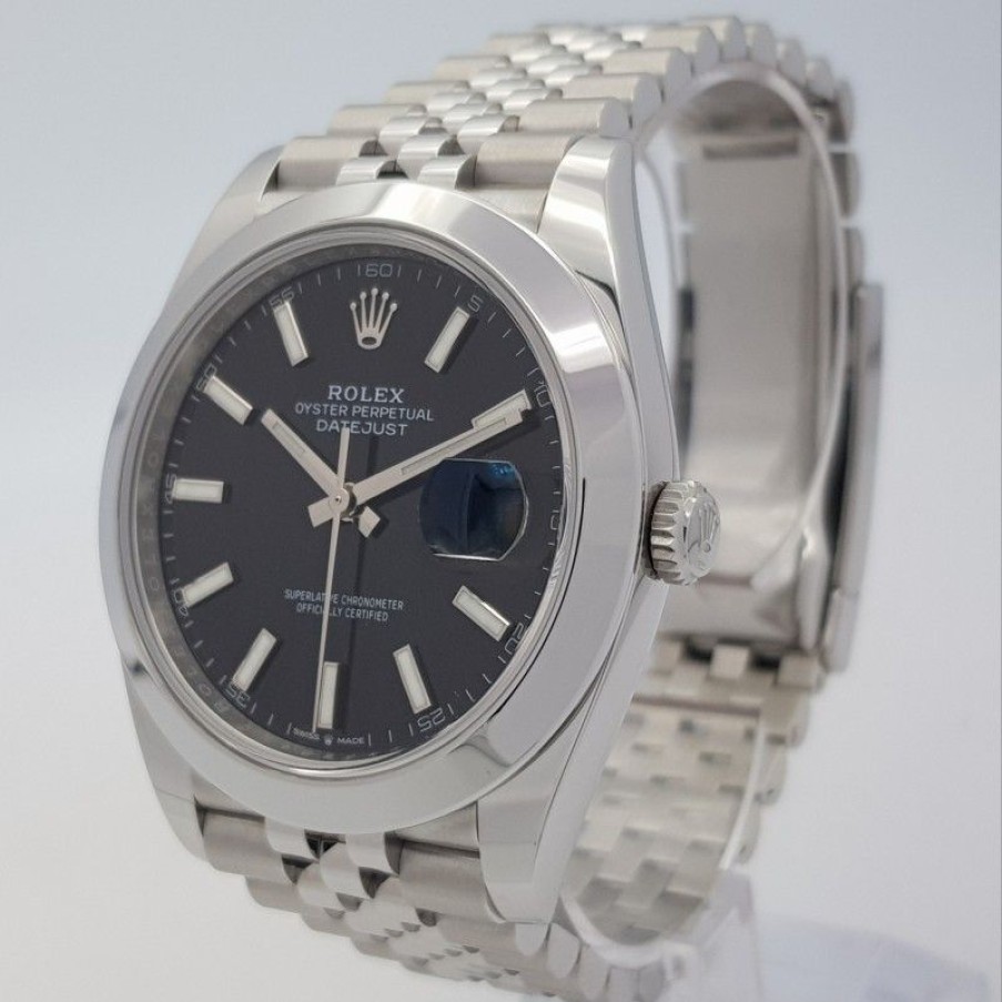 Used Watches ROLEX | Rolex Datejust 41Mm 126300 With Card Like New Stahl Steel 2160Cy