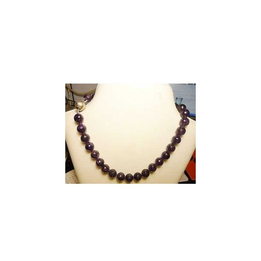 Gems Jewelry Diamond Centre | Necklace Amethyst Extra Violet With Silver Closure