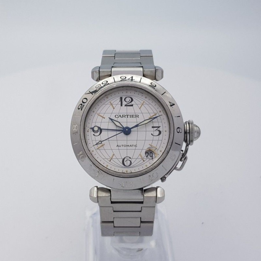 Used Watches CARTIER | Cartier Pasha C Gmt 2377 Good Condition Stahl Steel 86Mhk