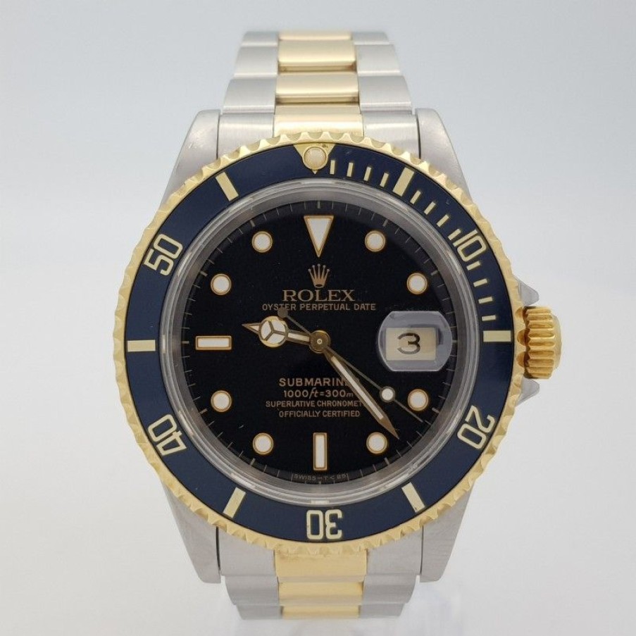 Used Watches ROLEX | Rolex Submariner Date 16613 With Paper Very Good Condition Steel An...