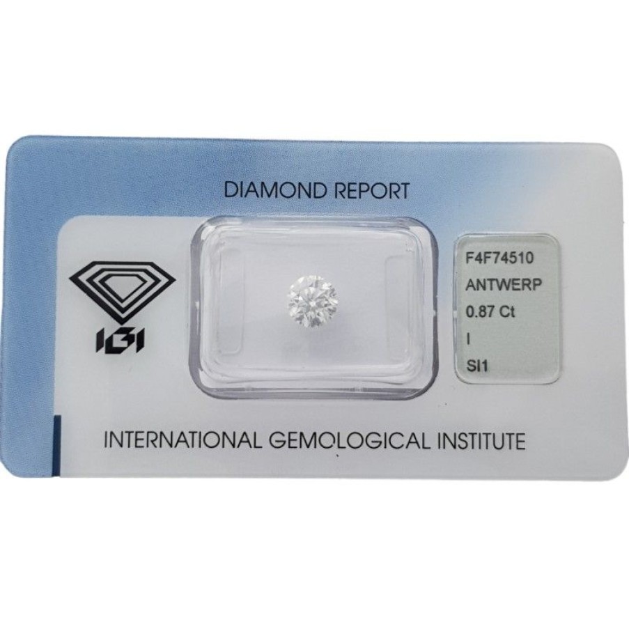 Certified Diamonds IGI | Igi Certified Diamond In Blister Pack 0.87 I Si1 - Rep.F4F74510