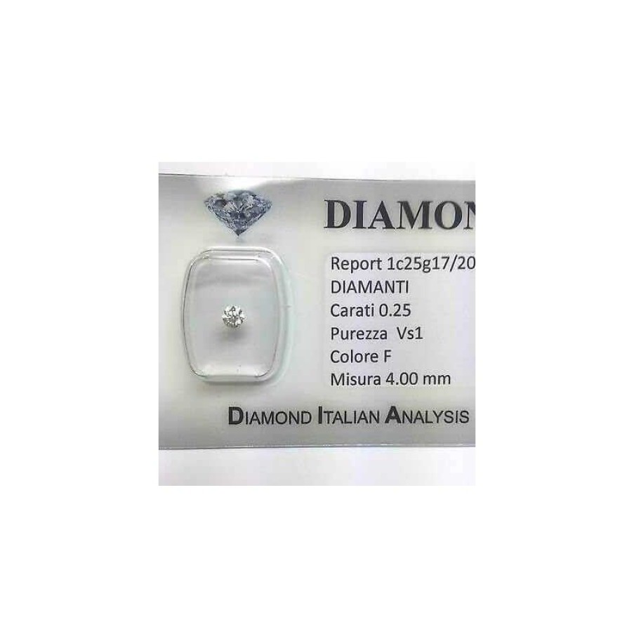 Certified Diamonds Diamond Centre | Diamond Solitaire Point Light 0.25 F Vs1 In Blister Sealed