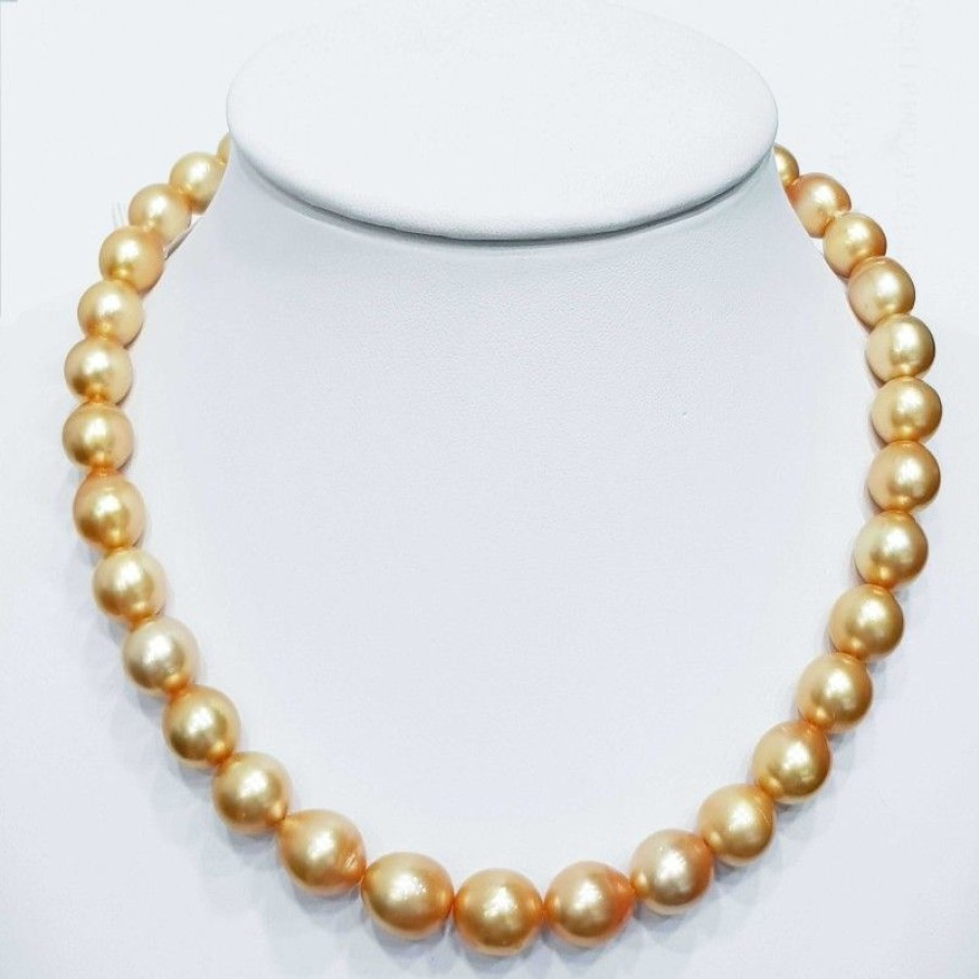 Beads And Thread Beads Diamond Centre | Australia Gold Pearl Necklace Thread Measures From 10 To 13.7 Mm Length ...